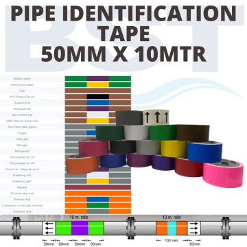 Pipe Identification Tape 50MM x 10MTR (ROLL)