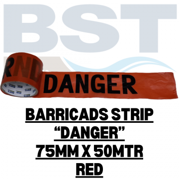 Barrier Tape - "Danger" (RED) 75MM X 50MTR